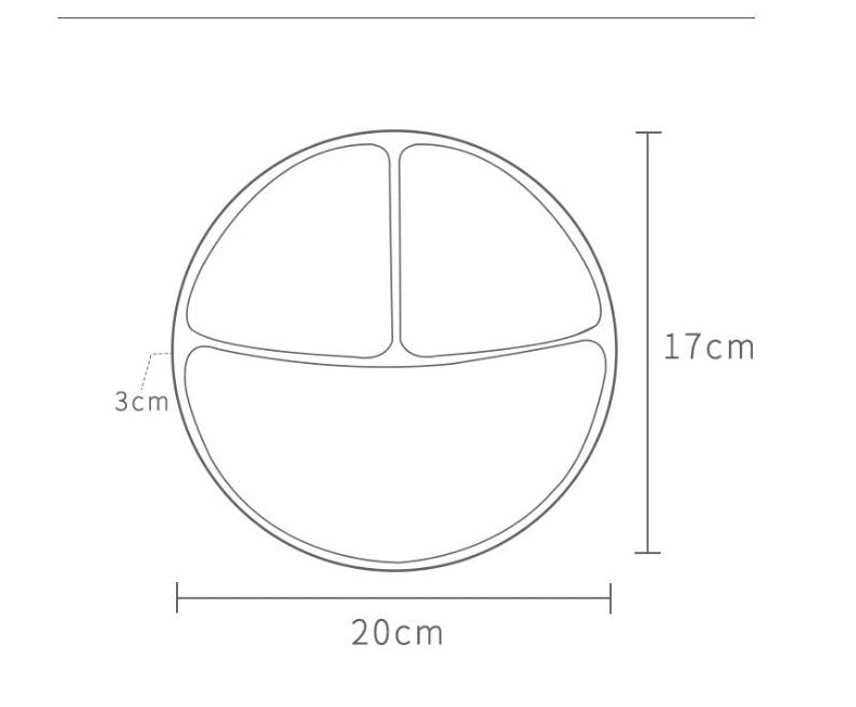 Separating Tableware Cartoon Anti-drop Silicone Baby And Children Tableware