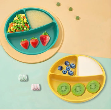 Separating Tableware Cartoon Anti-drop Silicone Baby And Children Tableware